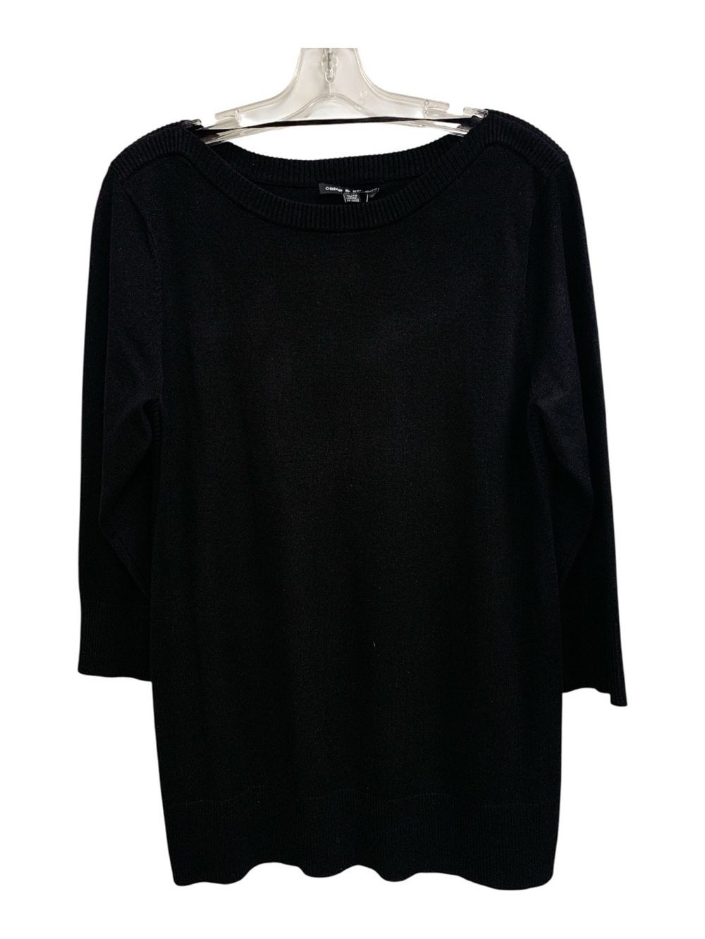Cable & Gauge Black Boatneck Knit Pullover